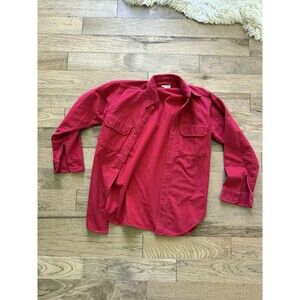 VTG Gokey Button Up Red Cotton Chamois Shirt Minnesota USA MENS M